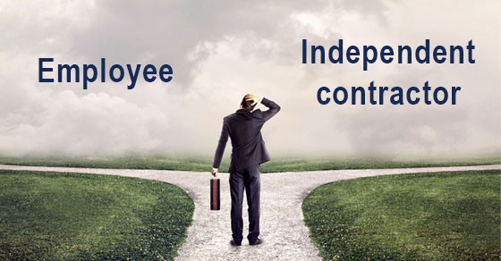 Employee vs independent contractor graphic