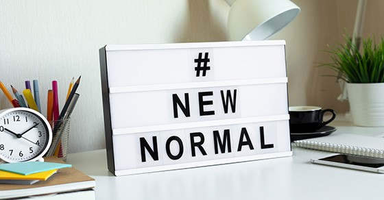 New normal sign graphic