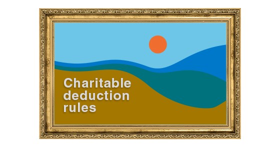 Charitable deduction rules graphic